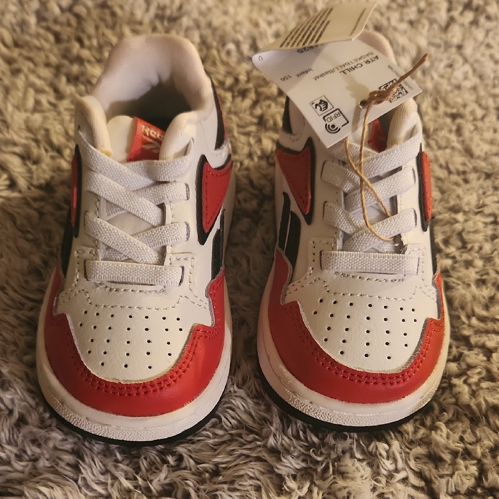 Reebok Kids Red, Black,  and White Sneakers
